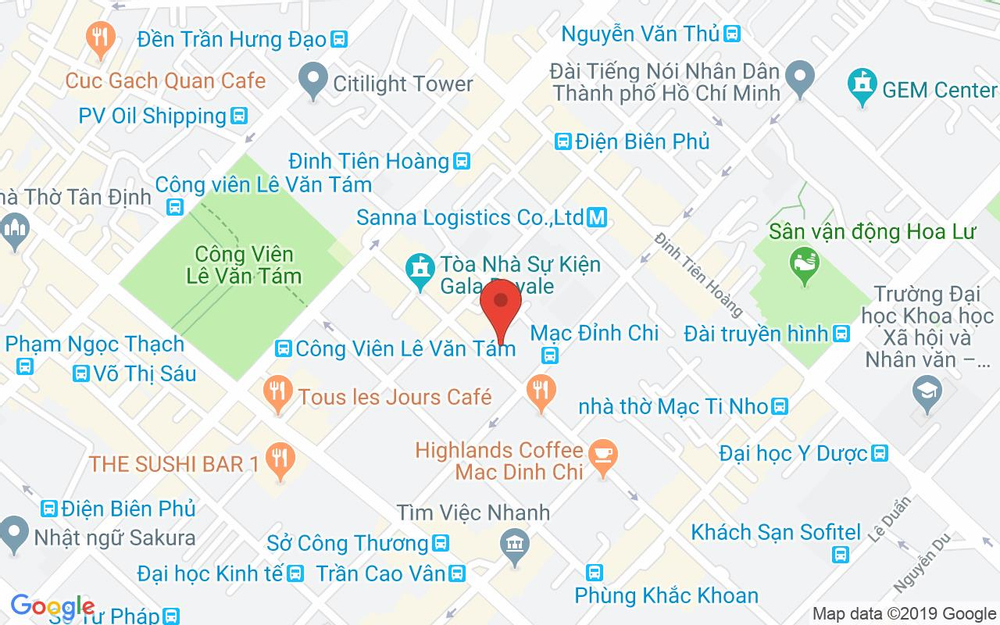 Vị trí bản đồ 38 Mạc Đĩnh Chi, P. Đa Kao Quận 1 TP. HCM