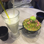 Dừa xay + bingsu trà xanh