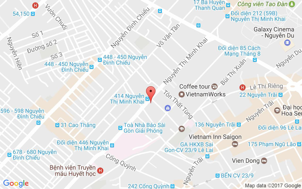 Vị trí bản đồ 161 Nguyễn Thị Minh Khai, P. Phạm Ngũ Lão Quận 1 TP. HCM