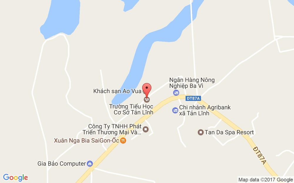Vị trí bản đồ Khu Du Lịch Sinh Thái Ao Vua ở Hà Nội