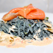 tagliatelles with smoked salmon