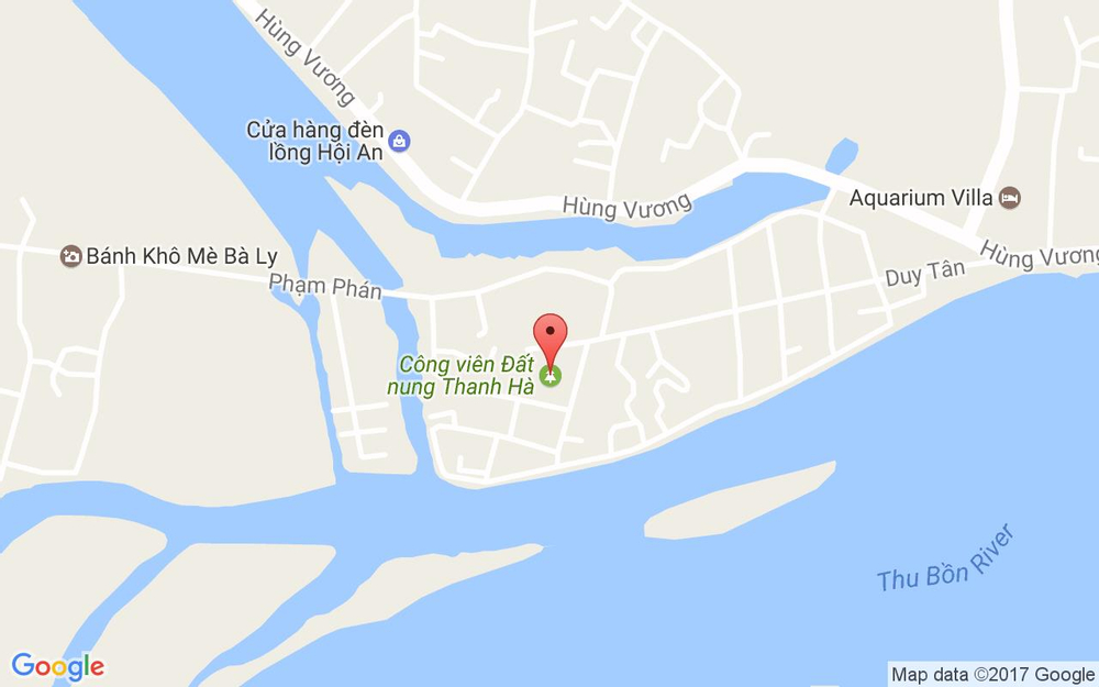 Vị trí bản đồ Công Viên Đất Nung Thanh Hà ở Quảng Nam