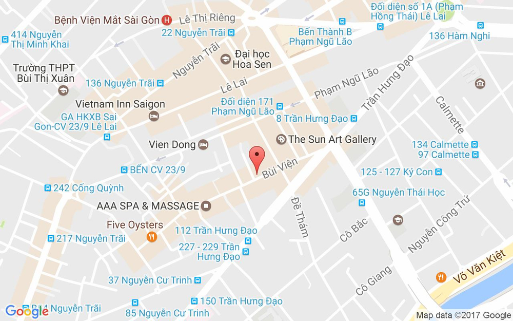 Vị trí bản đồ 82 Bùi Viện, P. Phạm Ngũ Lão Quận 1 TP. HCM
