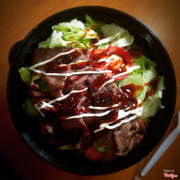 Steak and cheese salad
