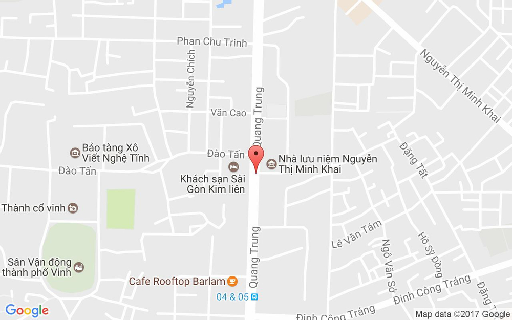 Vị trí bản đồ TH True Mart - Quang Trung ở Nghệ An