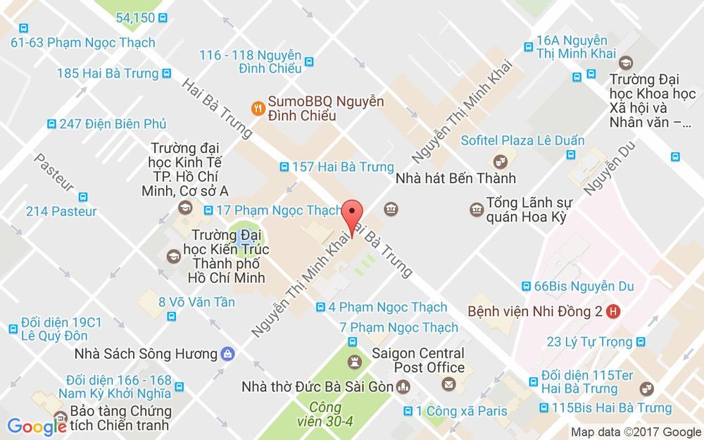 Vị trí bản đồ 33 Nguyễn Thị Minh Khai. P. Bến Nghé Quận 1 TP. HCM