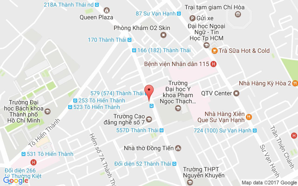 Vị trí bản đồ Mặt bằng cho thuê ở tại 75 Thành Thái Quận 10