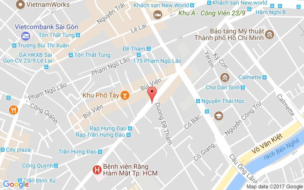 Vị trí bản đồ 152B Trần Hưng Đạo Quận 1 TP. HCM