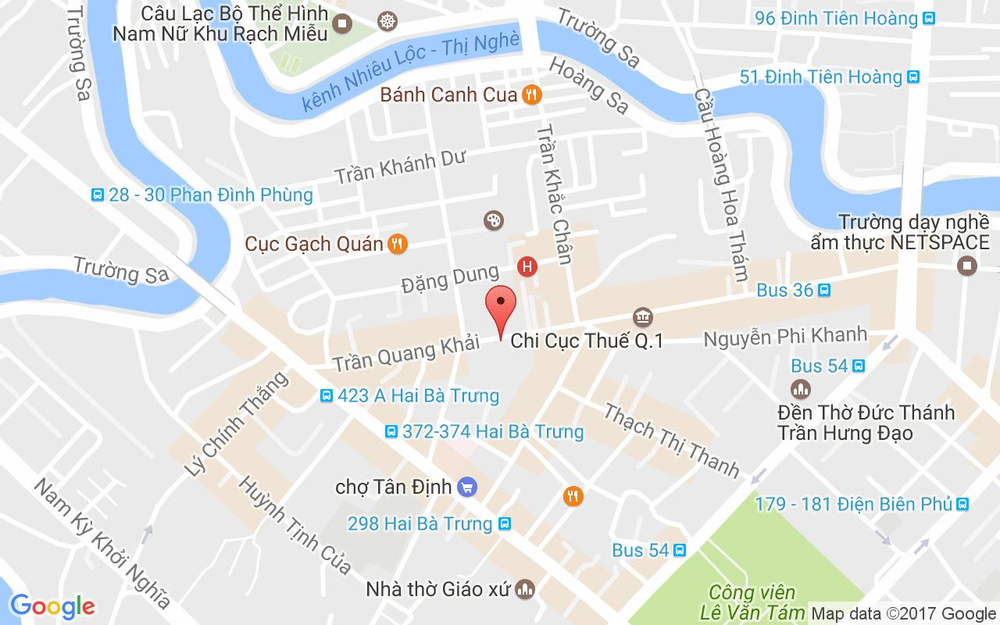 Vị trí bản đồ 158 Trần Quang Khải Quận 1 TP. HCM
