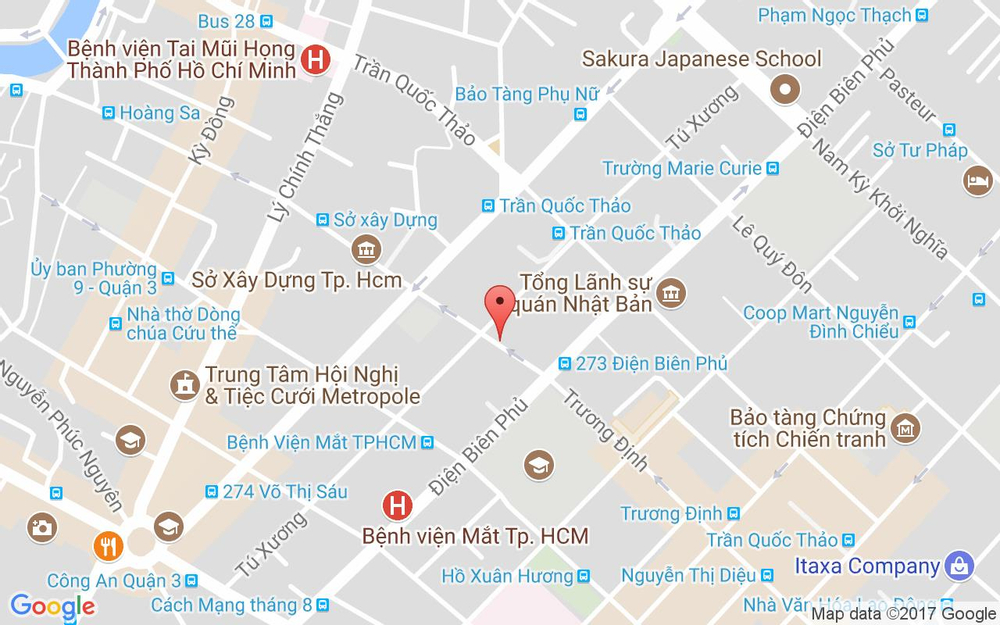 Vị trí bản đồ 44A Trương Định Quận 1 TP. HCM