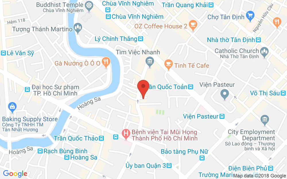 Vị trí bản đồ 29 Huỳnh Tịnh Của, P. 8 Quận 3 TP. HCM