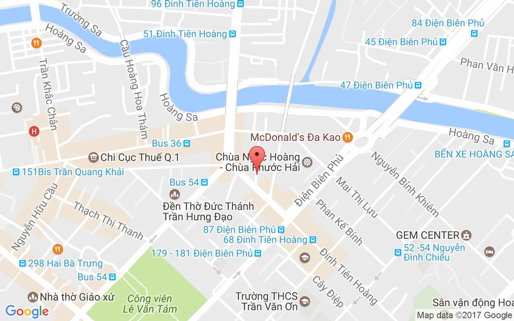 Vị trí bản đồ 2B Huỳnh Khương Ninh Quận 1 TP. HCM