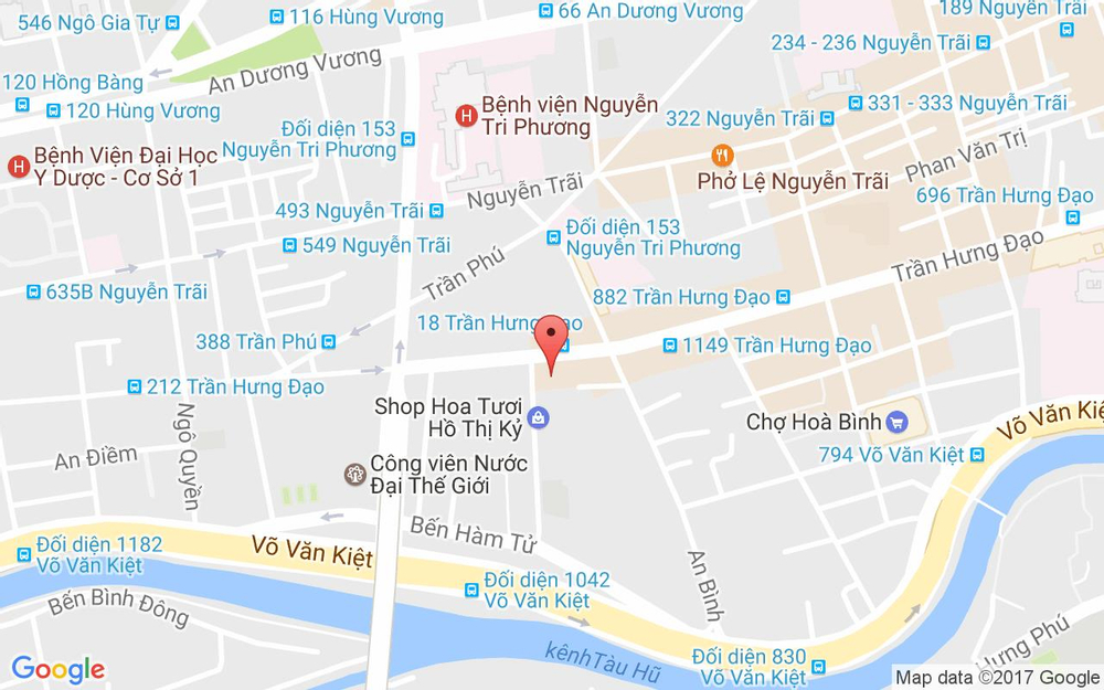 Vị trí bản đồ 29 Trần Hưng Đạo, P. 6 Quận 5 TP. HCM