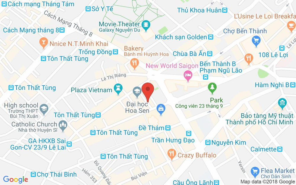 Vị trí bản đồ 39/29 Nguyễn Trãi, P. Bến Thành Quận 1 TP. HCM