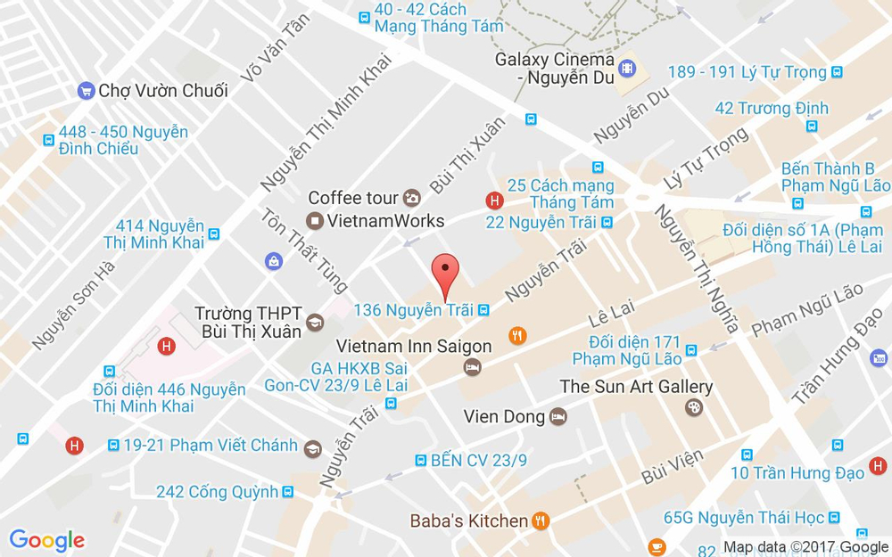 Vị trí bản đồ 150/9 Nguyễn Trãi Quận 1 TP. HCM