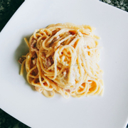 Spaghetti Carbonara( egg, bacon, cream) - 105000