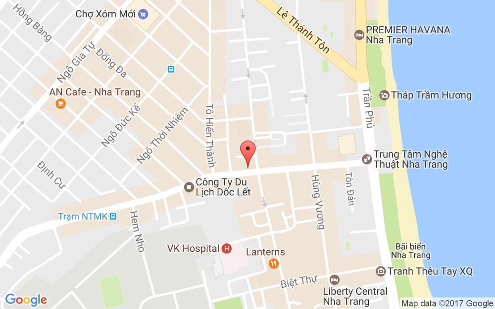 Vị trí bản đồ Vector Hostel ở Khánh Hoà