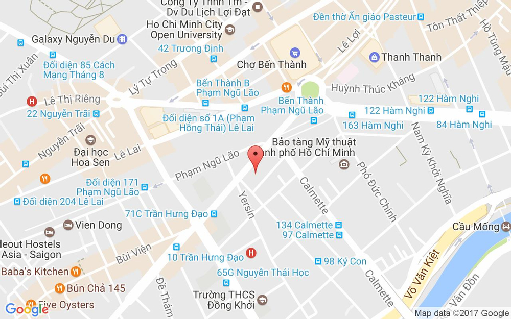 Vị trí bản đồ 45 Trần Hưng Đạo Quận 1 TP. HCM