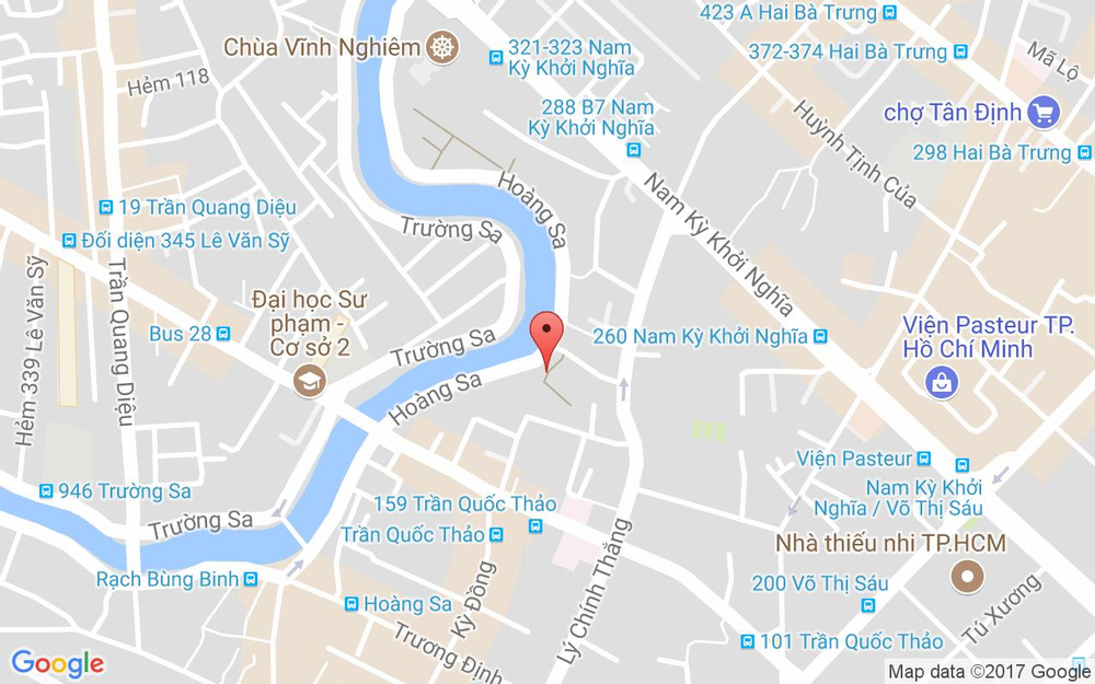 Vị trí bản đồ 150/14 Lý Chính Thắng, P. 7  Quận 3 TP. HCM