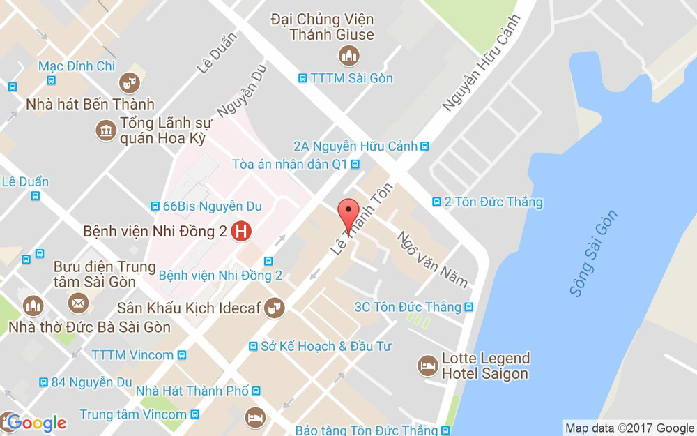 Vị trí bản đồ 15B Lê Thánh Tôn, P. Bến Nghé Quận 1 TP. HCM