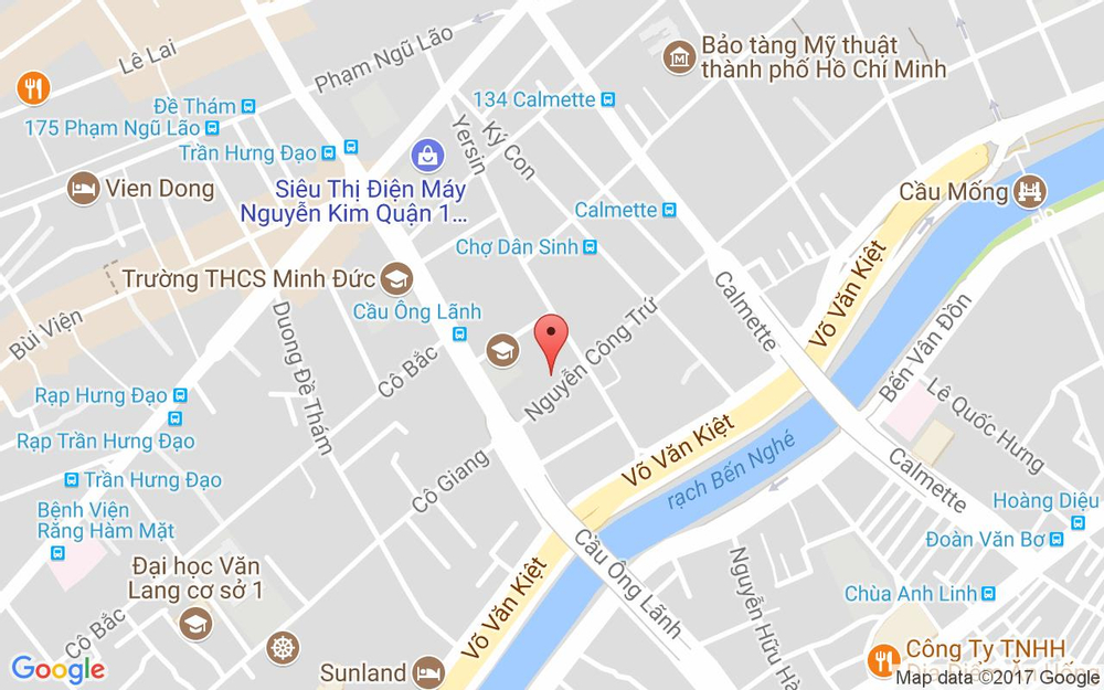 Vị trí bản đồ 380 Nguyễn Công Trứ, P. Cầu Ông Lãnh Quận 1 TP. HCM