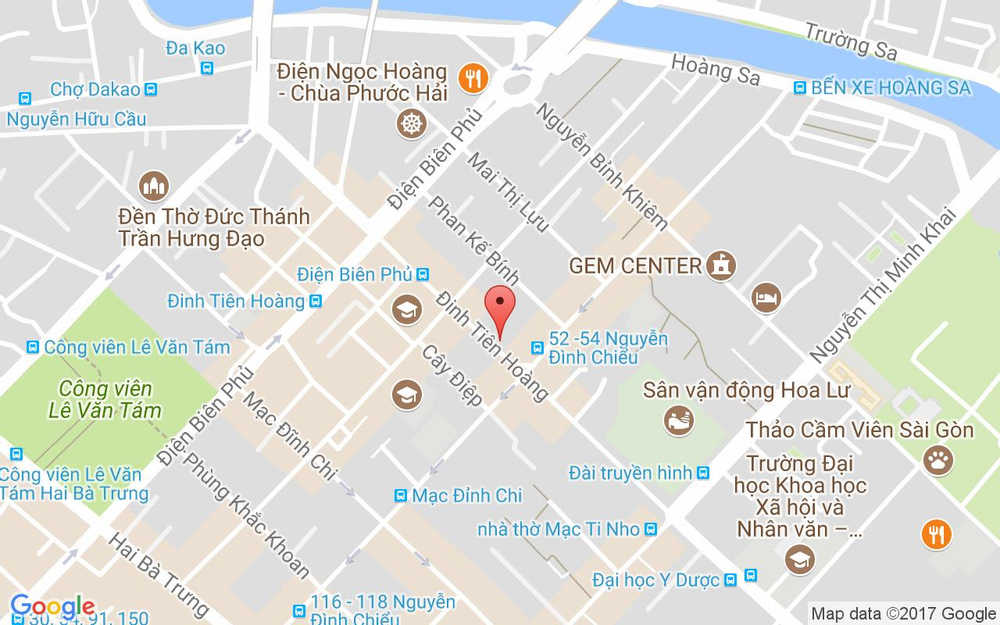 Vị trí bản đồ 34 Đinh Tiên Hoàng, P. Đa Kao Quận 1 TP. HCM