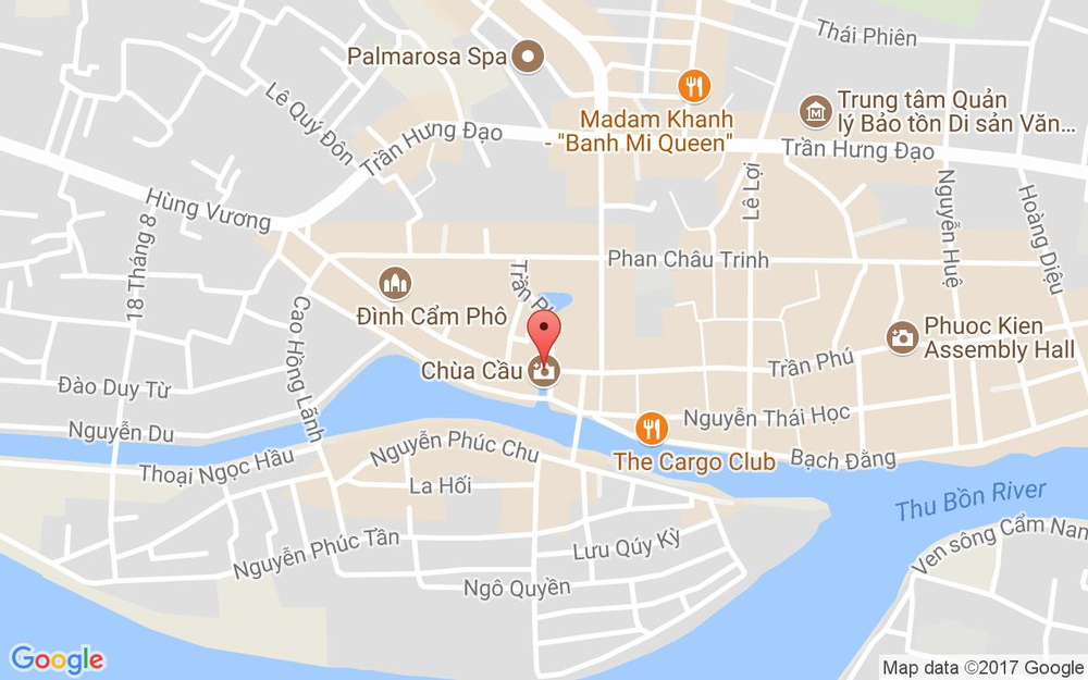 Vị trí bản đồ Chùa Cầu ở Quảng Nam