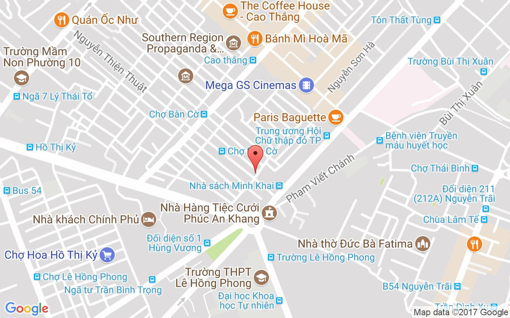 Vị trí bản đồ 16/1 Nguyễn Thiện Thuật, P. 2 Quận 3 TP. HCM