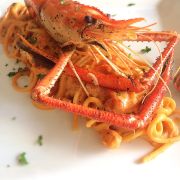 Spaghetti with prawn