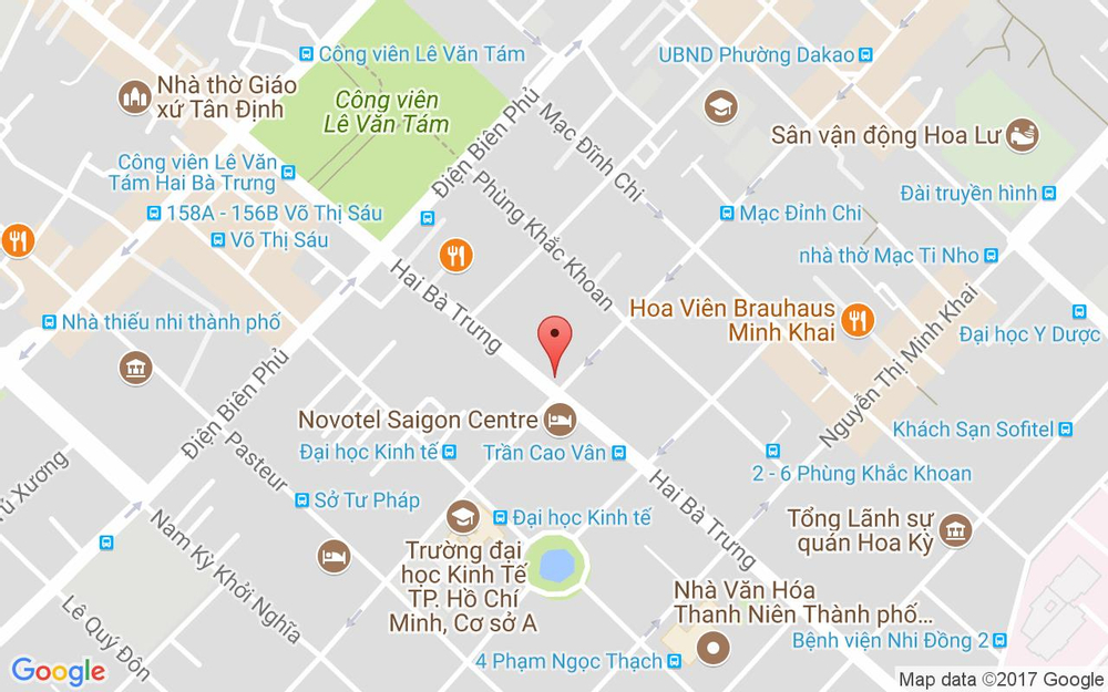 Vị trí bản đồ Lầu 5 Nhà Hàng Hoàng Yến, 148 Hai Bà Trưng, P. Đa Kao Quận 1 TP. HCM