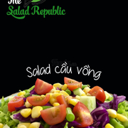 Salad cầu vồng (chay) ăn kèm sốt chanh leo