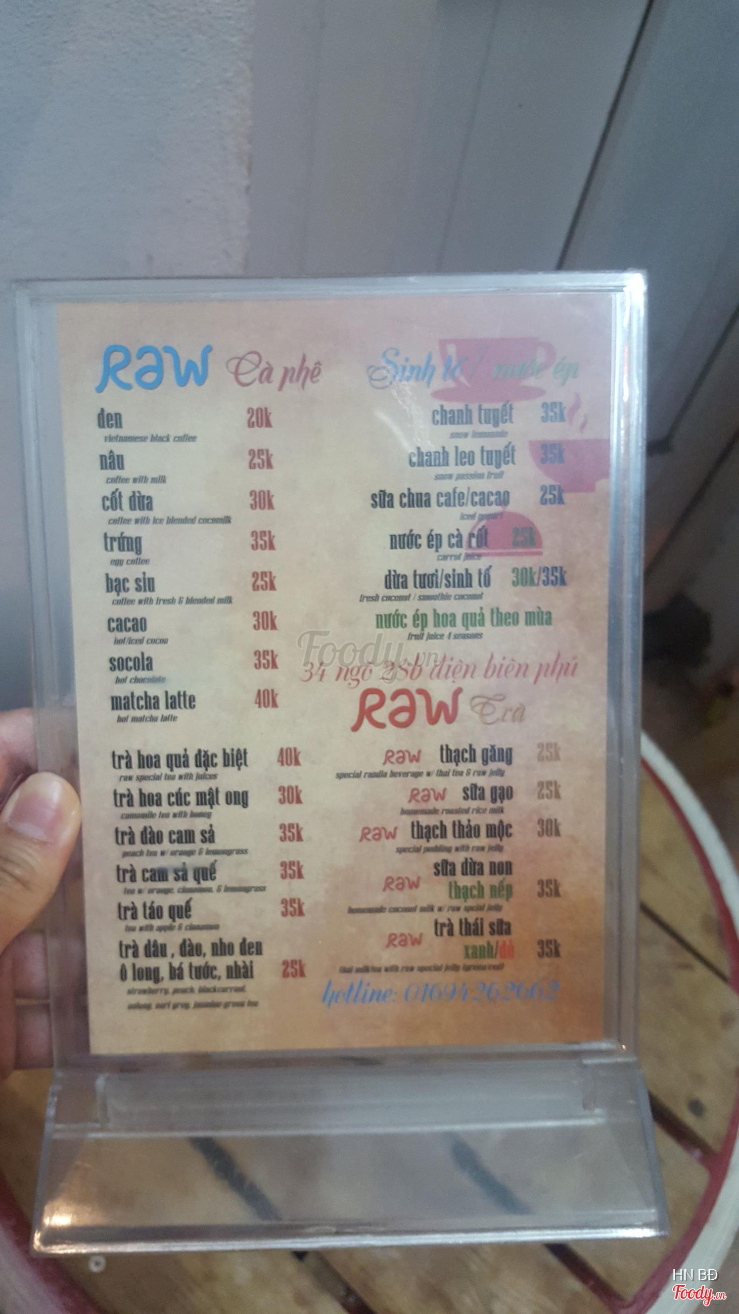 Raw Cafe - Food & Drinks Ở Quận Ba Đình, Hà Nội | Album Ảnh | Raw Cafe -  Food & Drinks | Foody.Vn