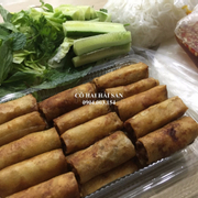 chả giò cuốn rau sống - 190k/phần (40cuốn) 
120k/phần (20cuốn) 