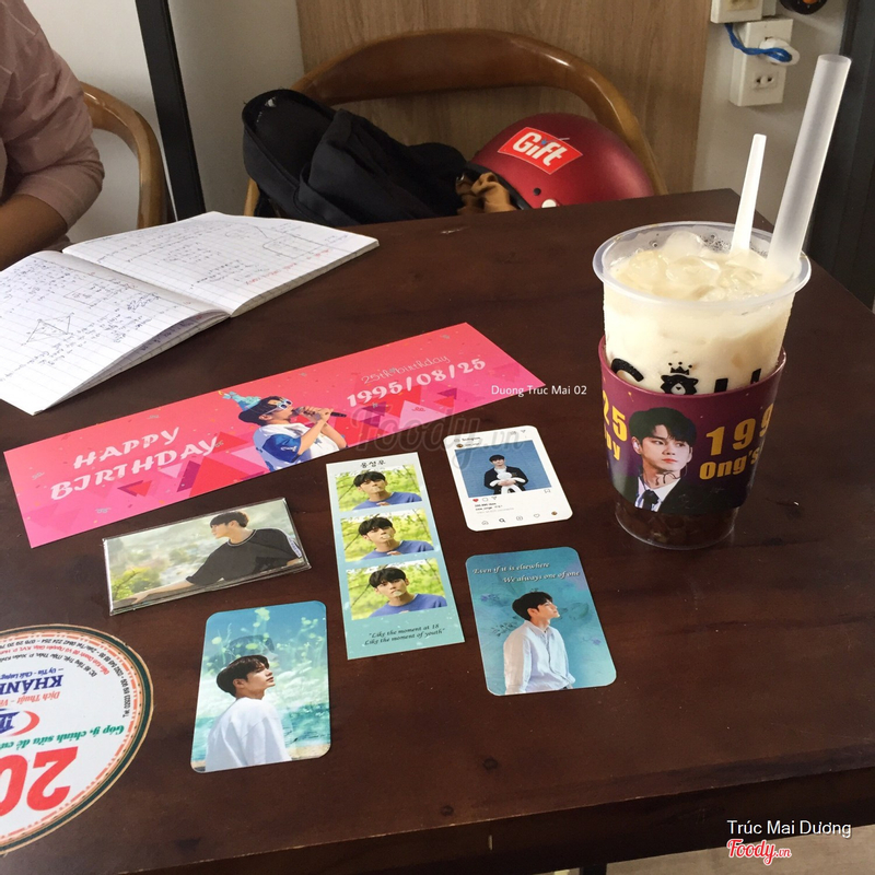 Cup Holder & Cards  Ong Seong Wu - Wanna One: Sữa tươi trân châu đường đen