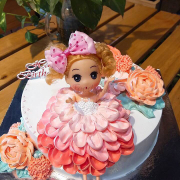 Bánh sinh nhật dành cho bé gái với chủ đề: Con mãi là cô công chúa bé bỏng, đáng yêu của Bố Mẹ nhé! 300k - 350k size bánh 20cm