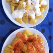 Alioli and Bravas fried potatoes