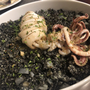 Black squid risotto