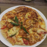 I believe this was one of the Thai pizzas. Spicy and worth it! Photo courtsey of my Instagram story @EyesOfJason