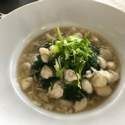 Crab soup with brocolli