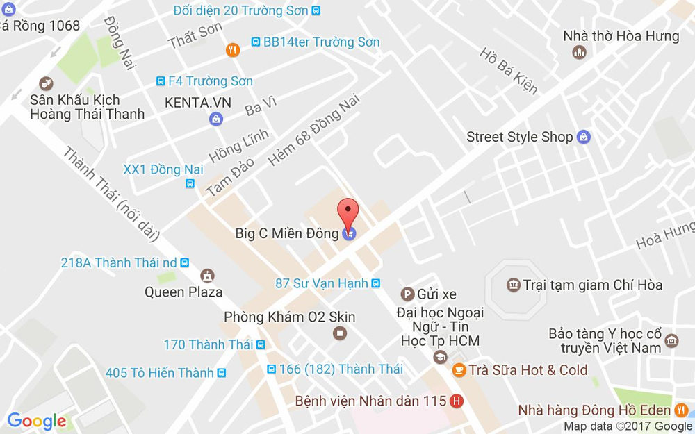 Vị trí bản đồ Big C Miền Đông - Tô Hiến Thành ở TP. HCM