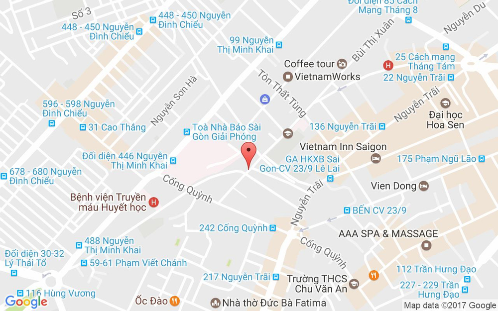 Vị trí bản đồ 160 Bis Bùi Thị Xuân, P. Phạm Ngũ Lão Quận 1 TP. HCM
