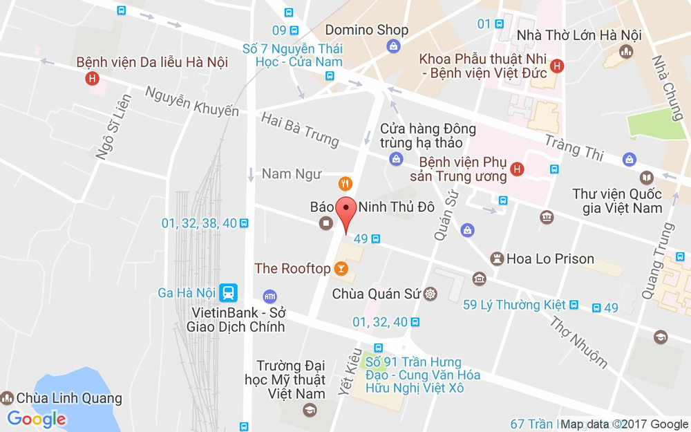 Vị trí bản đồ Mövenpick Hotel Hanoi - Lý Thường Kiệt ở Hà Nội