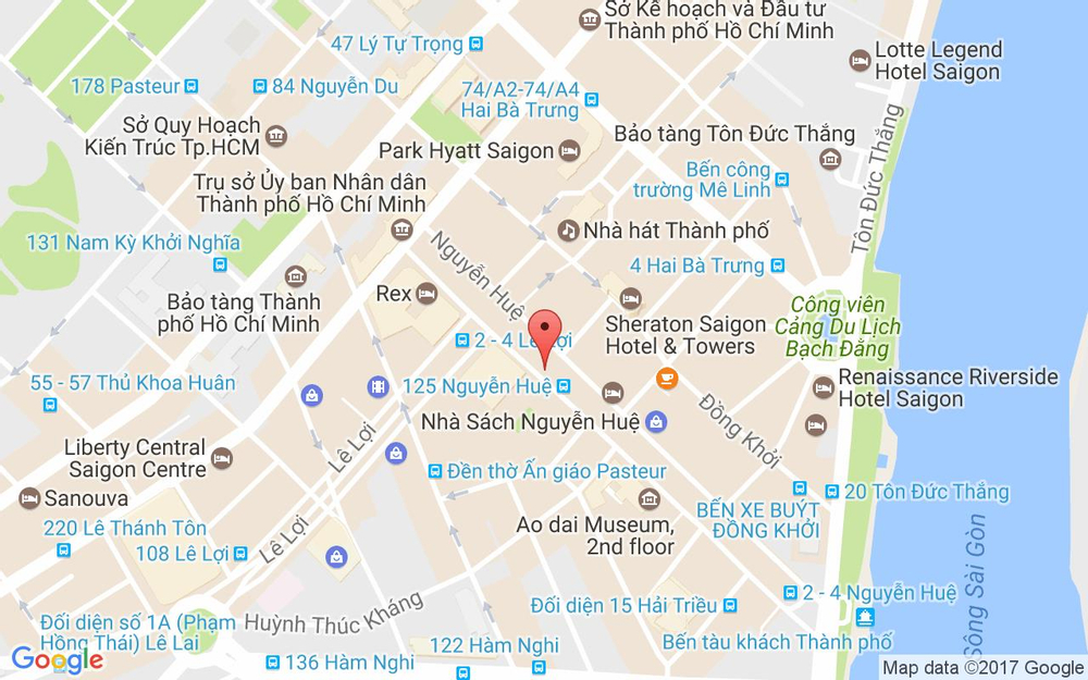 Vị trí bản đồ 133 Nguyễn Huệ Quận 1 TP. HCM