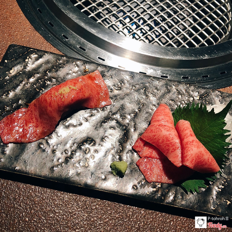 Yazawa beef sashimi and sushi