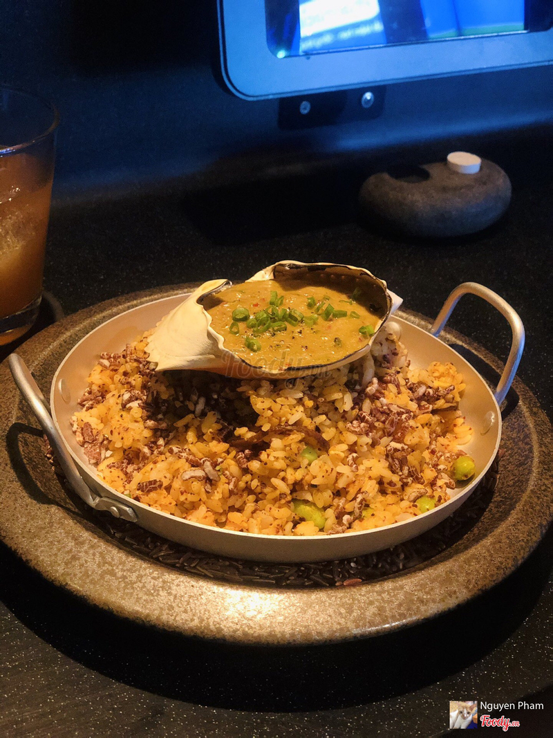 Fried rice with miso crab sauce
